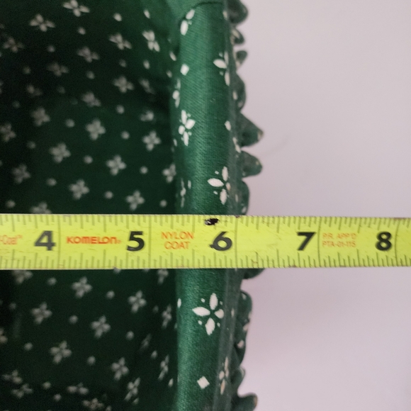 Longaberger 1997 Angled Basket With Green Floral Liner Card Keeper Basket - Picture 11 of 12